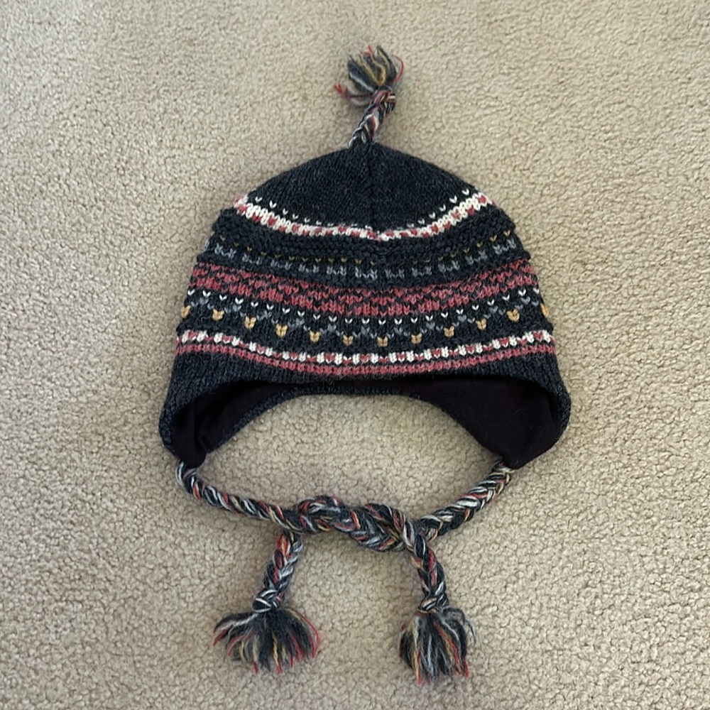 Ambler Mountainworks Gray/Salmon Wool Ski Hat